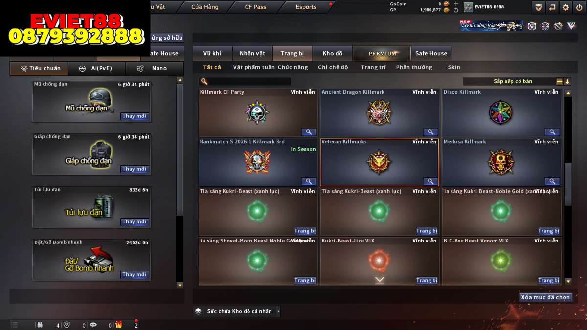shop acc cf uy tin gia re